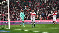 Turkiye 1-0 Bulgaria Highlights, FIFA World Cup European Qualifiers: Calhanoglu Shines As Hosts Seal Comfortable Win | Photo: Instagram/millitakimlar : Turkiye's Hakan Calhanoglu celebrates his goal against Bulgaria in the FIFA World Cup European Qualifiers on November 15, 2025.