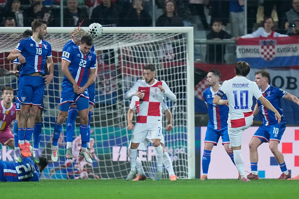 Croatia vs Faroe Islands World Cup Soccer European Qualifiers-Luka Modric