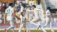 India Vs South Africa Highlights, 1st Test Day 3: SA Shock IND With 30-Run Triumph At Eden Gardens AP Photo/Aijaz Rahi : South Africa's Keshav Maharaj, second right, and teammates celebrate after their win on the third day of the first cricket test match against India in Kolkata, India, Sunday, Nov. 16, 2025
