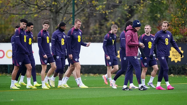Albania Vs England Live Score, FIFA World Cup 2026 European Qualifiers: Three Lions manager Thomas Tuchel and players attend a training session at the Tottenham Hotspur Training Ground, London. - Photo: Jonathan Brady/PA via AP