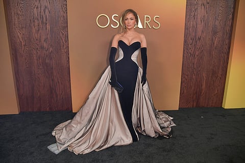 Jennifer Lopez arrives at the 16th Governors Awards at The Ray Dolby Ballroom in Los Angeles. 
