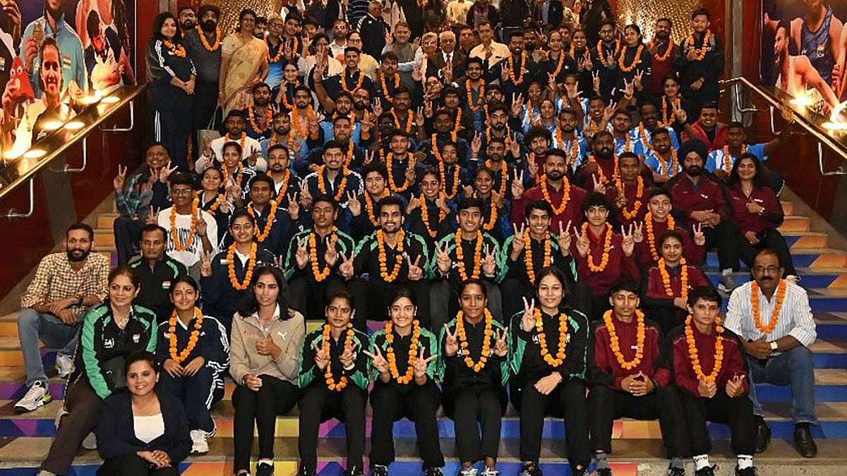Indian Deaflympics Team Before Send-Off To Tokyo - File Photo