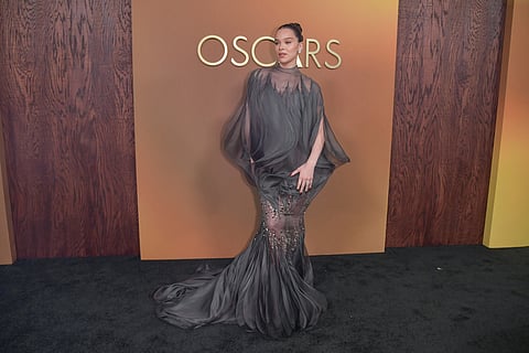 Hailee Steinfeld arrives at the 16th Governors Awards at The Ray Dolby Ballroom in Los Angeles. 