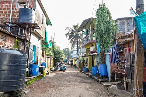 Houses built on government land, in Goa. The Goa government has granted legal ownership to long-time residents living on government and comunidade land under the 'Mhaje Ghar Yojana'.