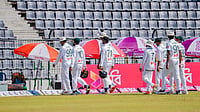 X/cricketireland : BAN vs IRE 2nd Test: Bangladesh players leave the field of play.