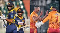 | Photo: AP : Sri Lanka vs Zimbabwe, Pakistan T20I Tri-Series 2025 Match 2 on November 20, 2025.