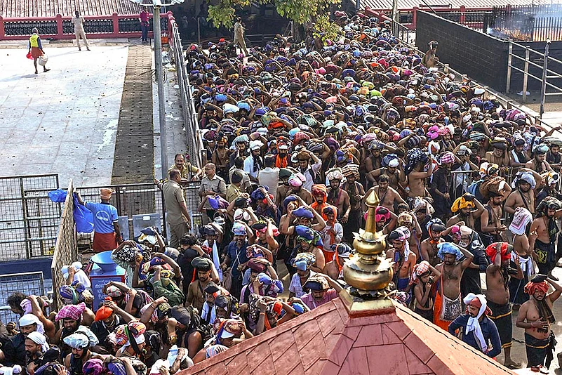Rush of pilgrims at Sabarimala temple