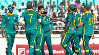 India A Vs South Africa A Highlights, 3rd Unofficial ODI: RSA-A Hand IND-A 72-Run Defeat; Hosts Win Series 2-1 Photo: PTI : South Africa A players celebrate the wicket of an India A batter during the third unofficial ODI in Rajkot.