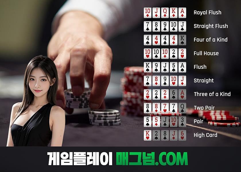 온라인 홀덤 게임 및 순위 정보 광고