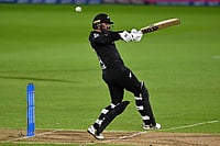 New Zealand Vs West Indies, 2nd ODI: NZ Seal Series 2-0 As Shai Hope Ton Goes In Vain | Photo: Kerry Marshall/Photosport via AP : New Zealand's Devon Conway bats against the West Indies during their One Day International cricket match in Napier, New Zealand, Wednesday Nov. 19, 2025.