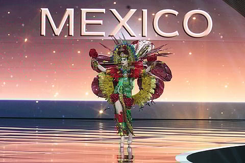 Miss Mexico Fátima Bosch competes in the national costume competition at the Miss Universe Beauty Pageant in Nonthaburi province, Thailand.