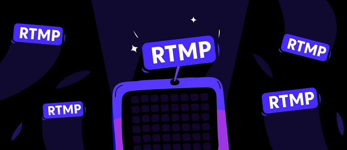 RTMP logos graphic with smartphone