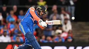 | Photo: Dave Hunt/AAPImage via AP : India A Vs Bangladesh A Live Score, Asia Cup Rising Stars 2025 1st Semi-Final: India's Abhishek Sharma bats during a T20 cricket international.