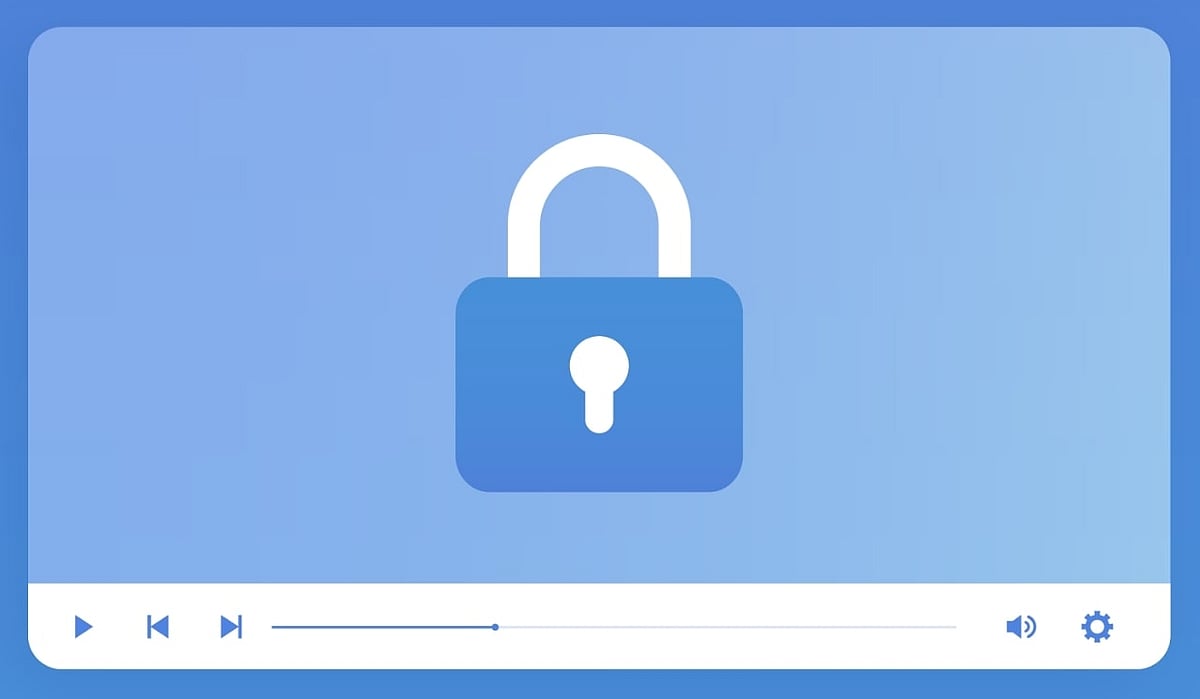 Locked video content graphic