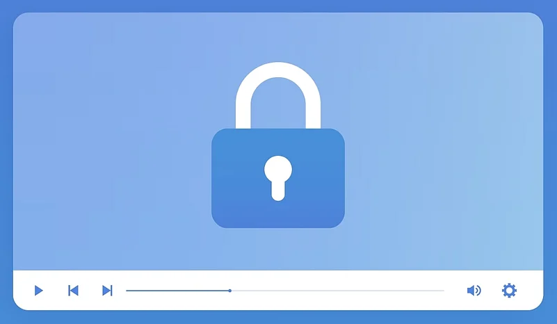 Locked video content graphic
