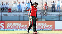 | Photo: X/ACCMedia1 : Bangladesh A's Rakibul Hasan celebrates a wicket against India A during the first semi-final of ACC Asia Cup Rising Stars 2025 on November 21, 2025.