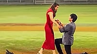 How Palash Muchhal Proposed To Smriti Mandhana At DY Patil Stadium - Unmissable Video @palash_muchhal/Instagram via PTI Photo : Music composer Palash Muchhal proposes to World Cup-winning Indian women's cricket team star Smriti Mandhana at the DY Patil Stadium, in Navi Mumbai.