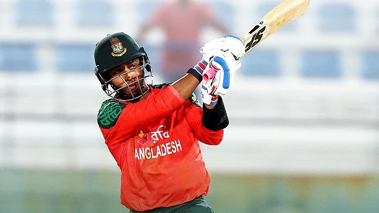 Bangladesh A's Jishan Alam in action against India A during the ACC Asia Cup Rising Stars 2025 on November 21, 2025. - | Photo: X/ACCMedia1