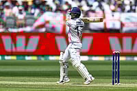 Australia Vs England 1st Test Day 1, Ashes 2025-26: See Best Photos From Perth's Optus Stadium | Photo: AP/Gary Day : England's Ben Duckett plays a shot during the first Ashes cricket test match between Australia and England in Perth.