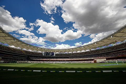 A view of the Perth Stadium during the first Ashes cricket test match between Australia and England in Perth.