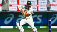 Australia Vs England LIVE Score, 1st Ashes Test, Day 2: Head Blazes 69-Ball Century In Perth Chase | AUS 132 & 153/1 (AP Photo/Gary Day) : Australia's Travis Head bats during the first Ashes cricket test match between Australia and England in Perth, Friday, Nov. 21, 2025.