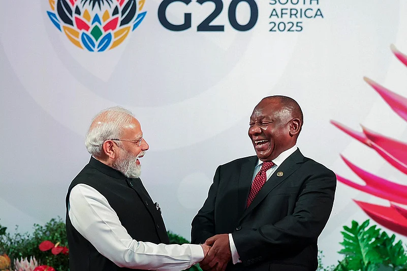 PM attends G20 Summit-Narendra Modi-Cyril Ramaphosa