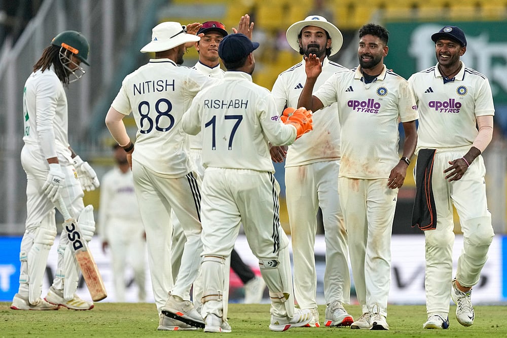 India vs South Africa 2nd Cricket test Day 2 photos in Guwahati-Mohammed Siraj