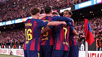 Barcelona 4-0 Athletic Bilbao, La Liga: Hansi Flick's Side Run Riot On Camp Nou Return Barcelona celebrate their goal against Athletic Bilbao