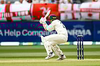 | Photo: AP/Gary Day : Australia's Brendan Doggett ducks a bouncer on day two of the first Ashes cricket test match between Australia and England in Perth.