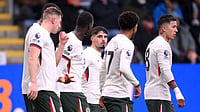 Burnley Vs Chelsea Highlights, Premier League: BUR 0-2 CHE; Blues Rise To Second With Third Straight Win Photo: AP : Burnley Vs Chelsea Highlights, English Premier League: Pedro Neto, centre, celebrates with teammates after scoring the opening goal.