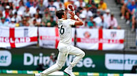 Australia Vs England, 1st Test: Starc Ends 34-Year Aussie 10-Wicket Drought In Ashes (AP Photo/Gary Day) : Australia's Mitchell Starc bowls a delivery on day two of the first Ashes cricket test match between Australia and England in Perth, Saturday, Nov. 22, 2025.