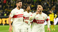 Borussia Dortmund 3-3 Stuttgart, Bundesliga: Undav Hat-Trick Snatches Draw Amid Late Drama Deniz Undav celebrates his third goal on Saturday