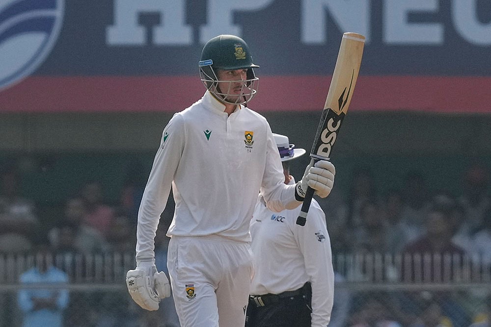 South Africas Marco Jansen celebrates his half century 