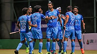 Hockey India : India celebrate a goal against Australia in their Sultan of Johor Cup 2025 clash.