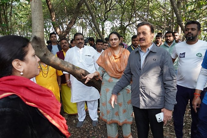 For many locals, actors and activists turned a civic complaint into a symbolic stand. If a public tree falls, what else can be lost in the name of ritual infrastructure? - Facebook/Girish Mahajan
