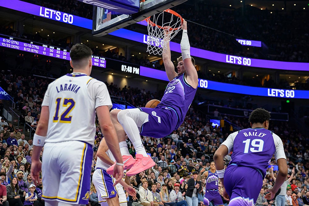 NBA Basketball: Utah Jazz Vs Los Angeles Lakers
