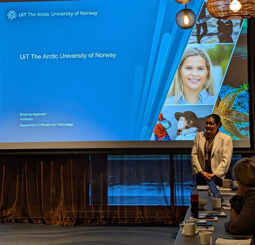 Spermotile CEO, Prof. Krishna Agarwal representing UiT The Arctic University of Norway