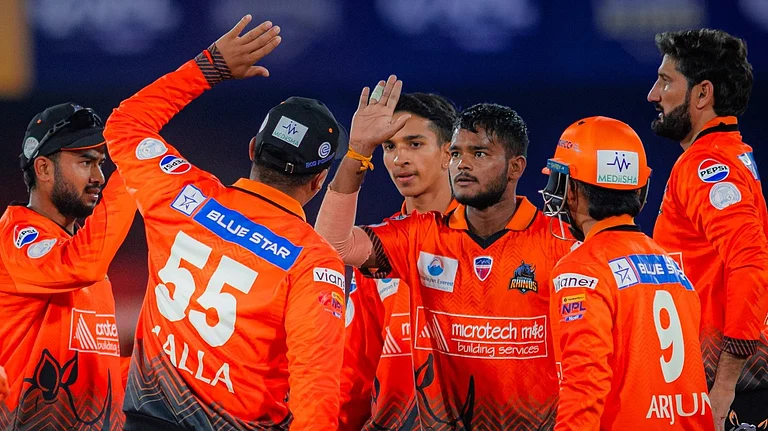 Chitwan Rhinos dismissed Biratnagar Kings for 126 runs in match 12 of Nepal Premier League 2025. - X/Nepal Premier League