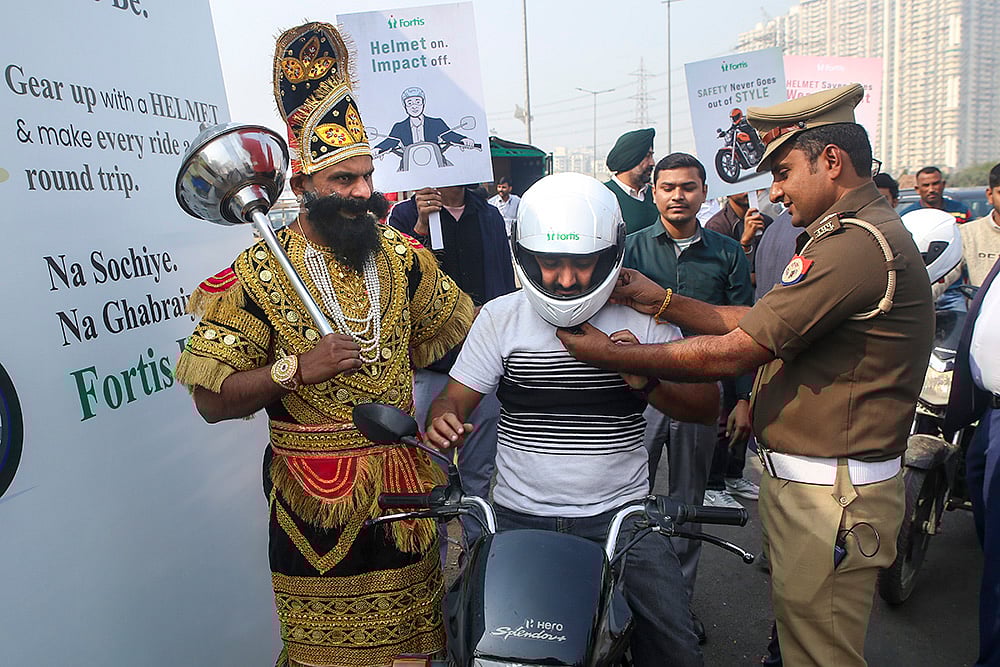 Traffic awareness campaign in Noida