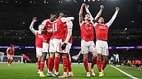 Arsenal 3-1 Bayern Munich, UEFA Champions League: Super-Subs Madueke And Martinelli Make The Difference Arsenal celebrate against Bayern Munich