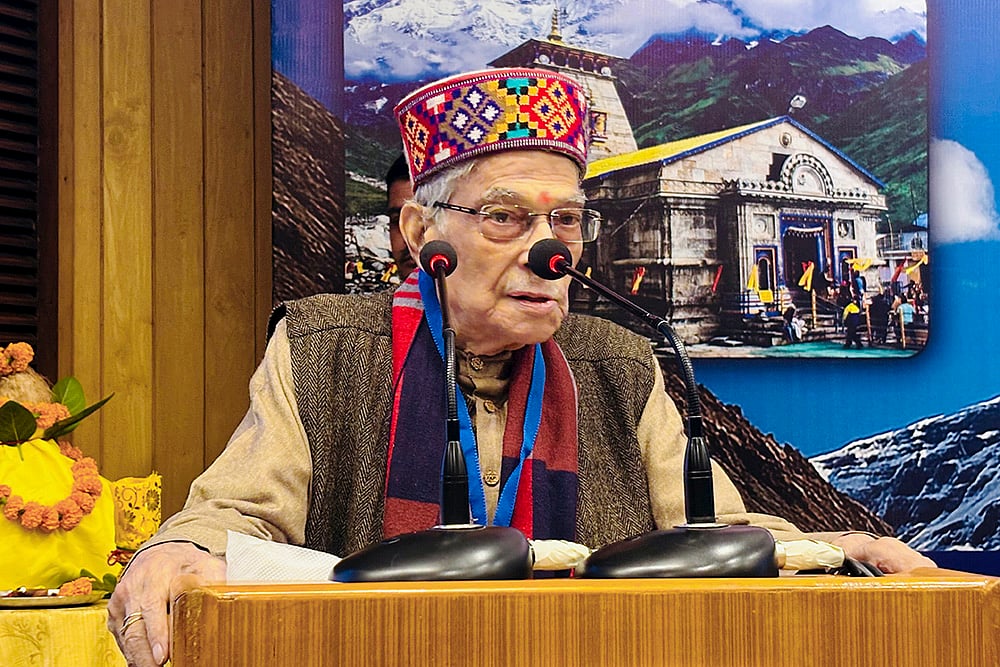 Murli Manohar Joshi at a press conf in Delhi