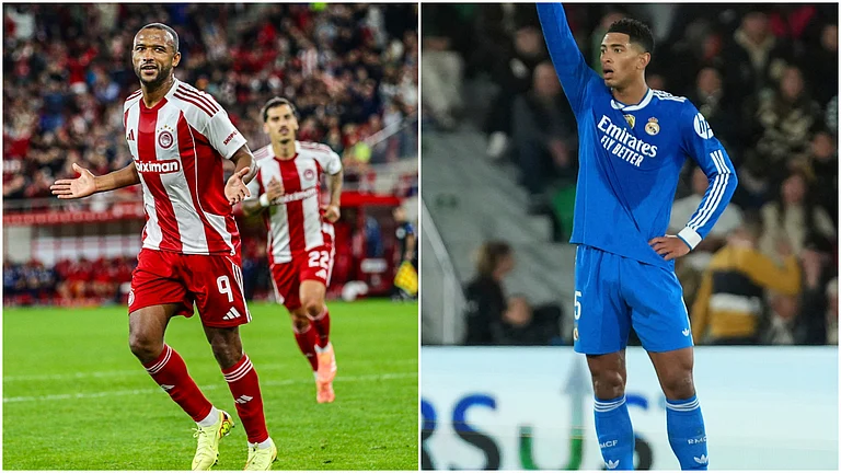 Olympiacos vs Real Madrid Live Score, UEFA Champions League 2025-26 Matchday 5. - | Photo: X/AP