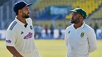 AP/Anupam Nath : India's captain Rishabh Pant, left, and South Africa's captain Temba Bavuma.