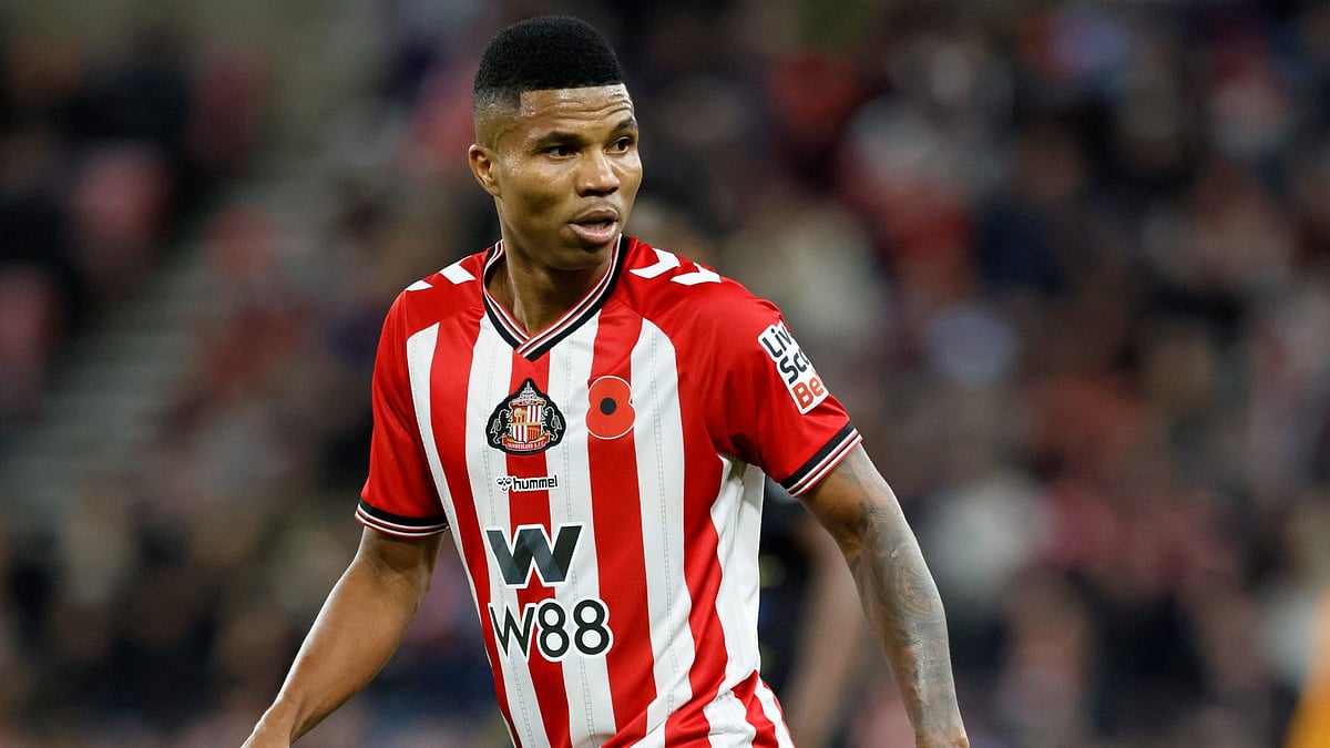 Reinildo Mandava during Sunderland's English Premier League match against Fulham on November 22, 2025. - null