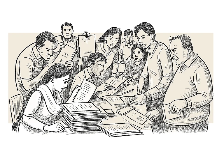 Representation of BLO Kusuma Working Under Intense Pressure - Saahil Bhatia