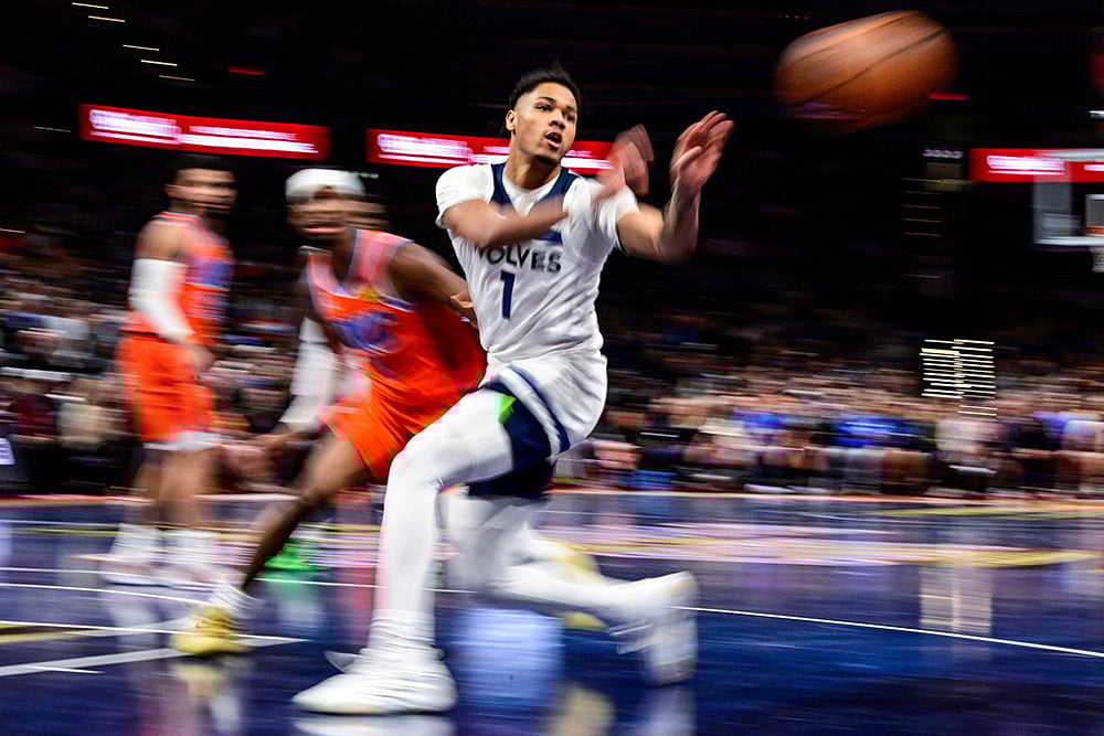 Timberwolves vs Thunder NBA Basketball game-Terrence Shannon Jr