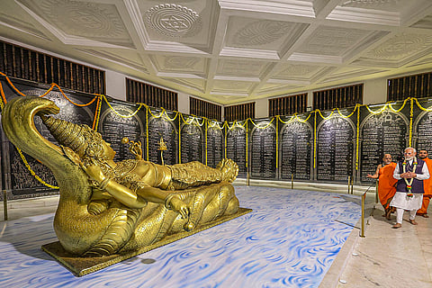 Prime Minister Narendra Modi during a visit at Sri Krishna Math, in Udupi, Karnataka. 