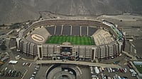Palmeiras Vs Flamengo Preview, Copa Libertadores 2025 Final: Brazilian Rivals Chaise Fourth Continental Title | Photo: AP/Martin Mejia : An aerial view of the Monumental stadium two days ahead of the Copa Libertadores championship final match between Brazil's Flamengo and Palmeiras, in Lima, Peru.