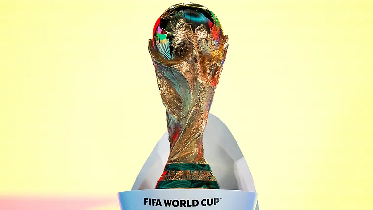 The FIFA World Cup Trophy is displayed during the FIFA World Cup 2026 playoff draw in Zurich, Switzerland, Thursday, November 20, 2025. - | Photo: Keystone/Claudio Thoma via AP