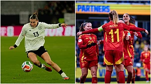 | Photo: X : Germany vs Spain Live Score, UEFA Women's Nations League 2025 Final Leg 1.